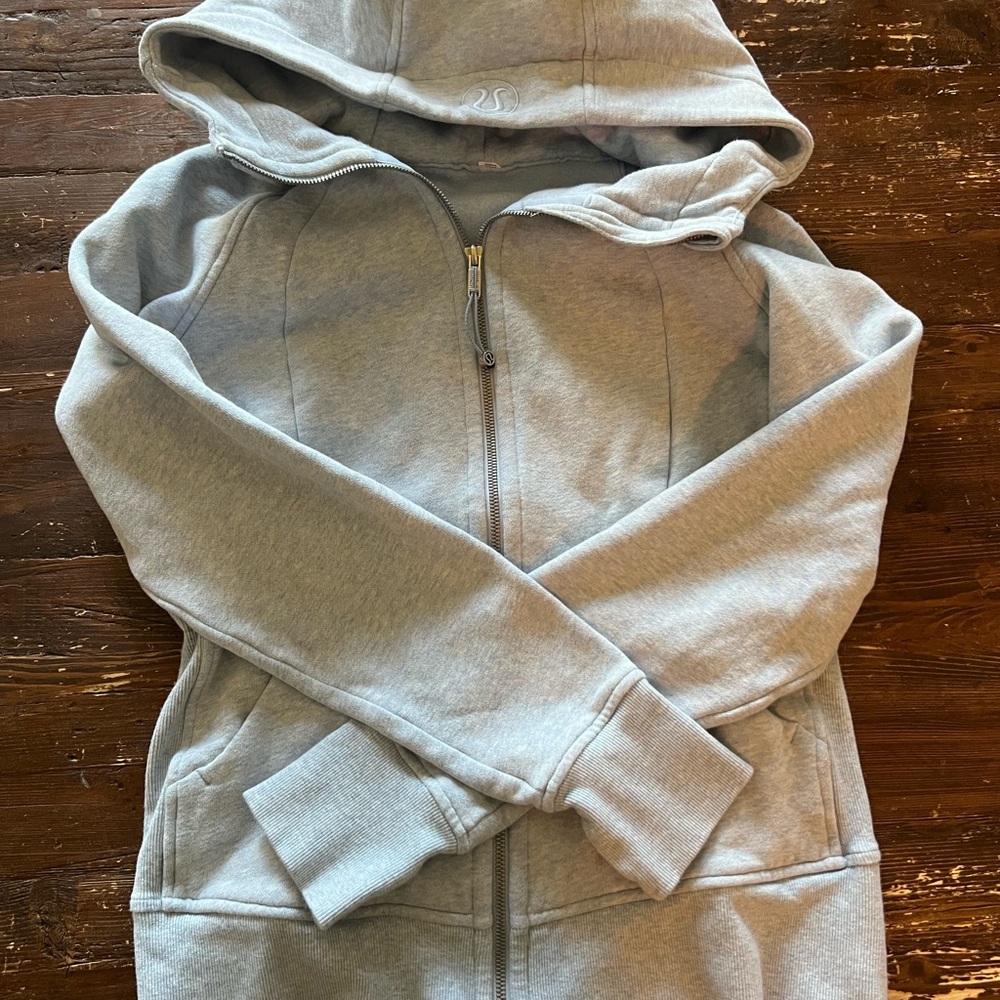 Women’s Heather Light Blue Hoodie Jacket- Lululemon